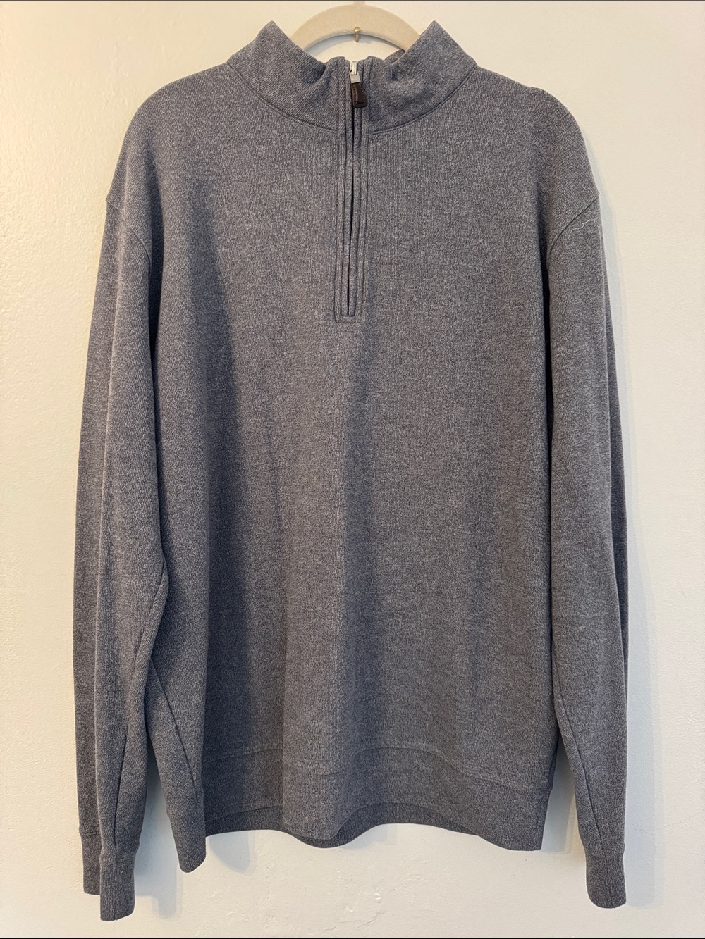 Peter Millar Men's Gray Quarter-Zip Sweater